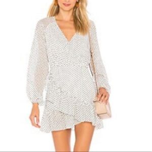 Ale by Alessandra white polka dot dress